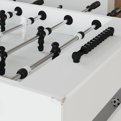 Foosball Table White 146.5 x 74 x 85 cm Engineered Wood