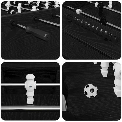 Football Table 2 pcs Black Oak 146.5 x 74 x 85 cm
