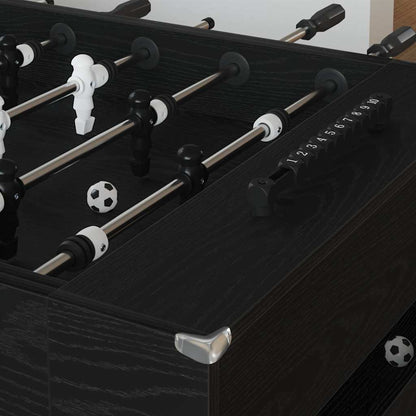 Football Table 2 pcs Black Oak 146.5 x 74 x 85 cm