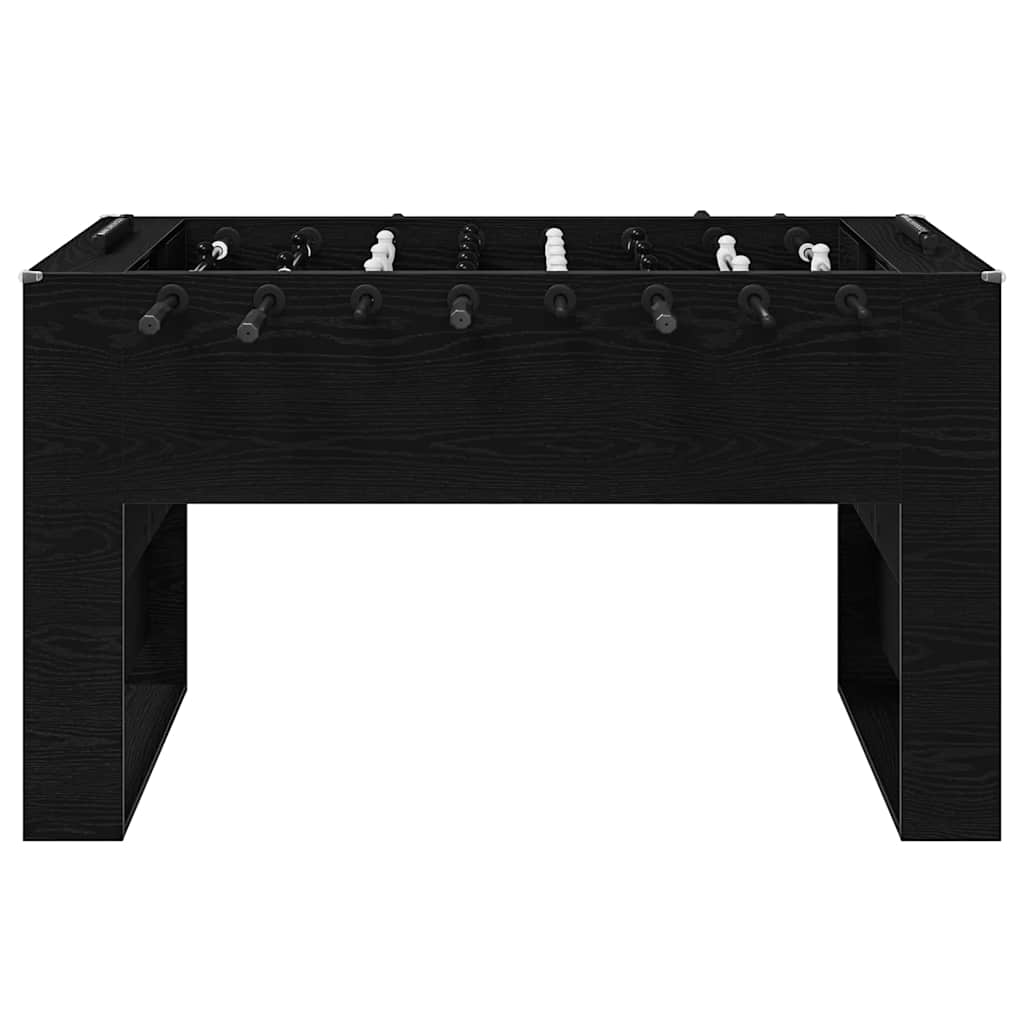 Foosball Table Black Oak 146.5 x 74 x 85 cm Engineered Wood