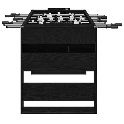 Foosball Table Black Oak 146.5 x 74 x 85 cm Engineered Wood