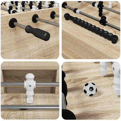 Foosball Table Sonoma Oak 146.5 x 74 x 85 cm Engineered Wood