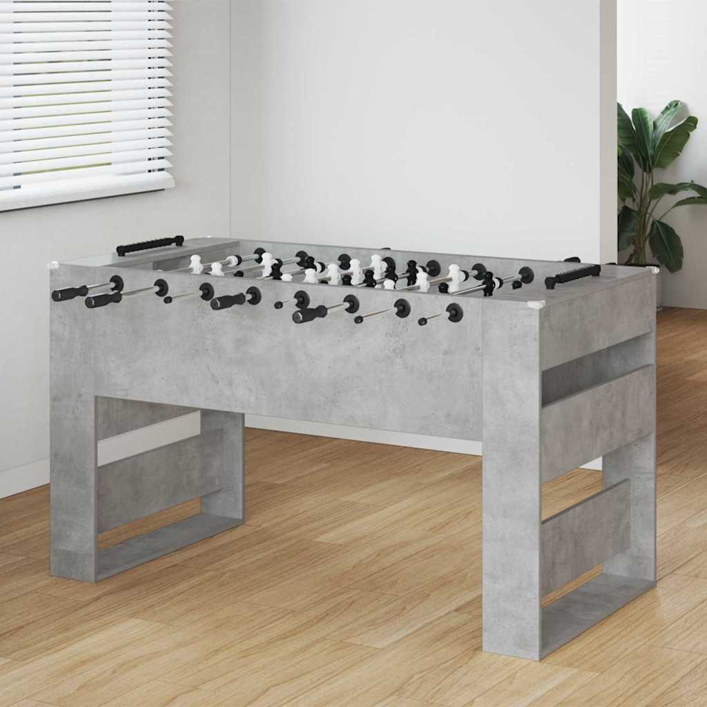 Foosball Table Concrete Grey 146.5 x 74 x 85 cm Engineered Wood