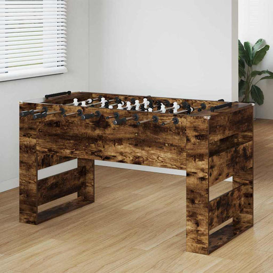 Football Table 2 pcs Smoked Oak 146.5 x 74 x 85 cm