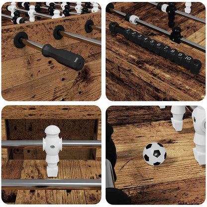 Football Table 2 pcs Old Wood 146.5 x 74 x 85 cm