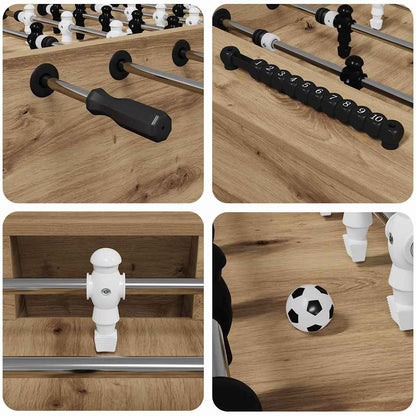 Foosball Table Artisan Oak 146.5 x 74 x 85 cm Engineered Wood