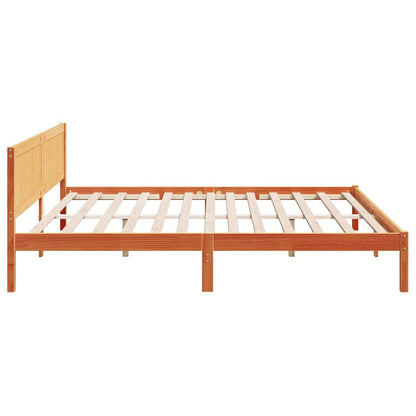 Bed Frame Brown 200 x 200 cm Solid Pine wood
