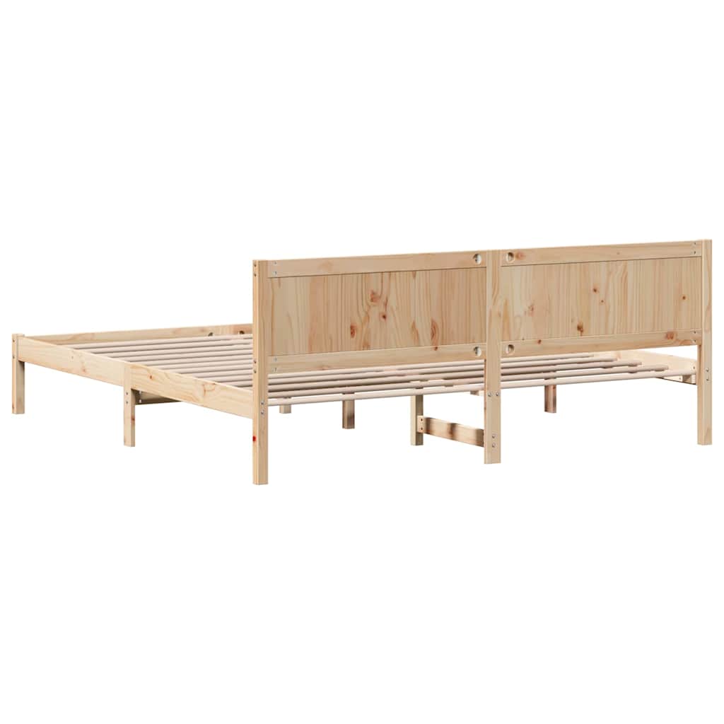 Bed Frame Brown 180 x 200 cm Solid Pine wood