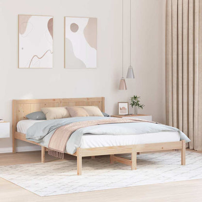 Bed Frame Brown 160 x 200 cm Solid Pine wood