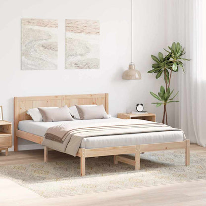 Bed Frame Brown 160 x 200 cm Solid Pine wood