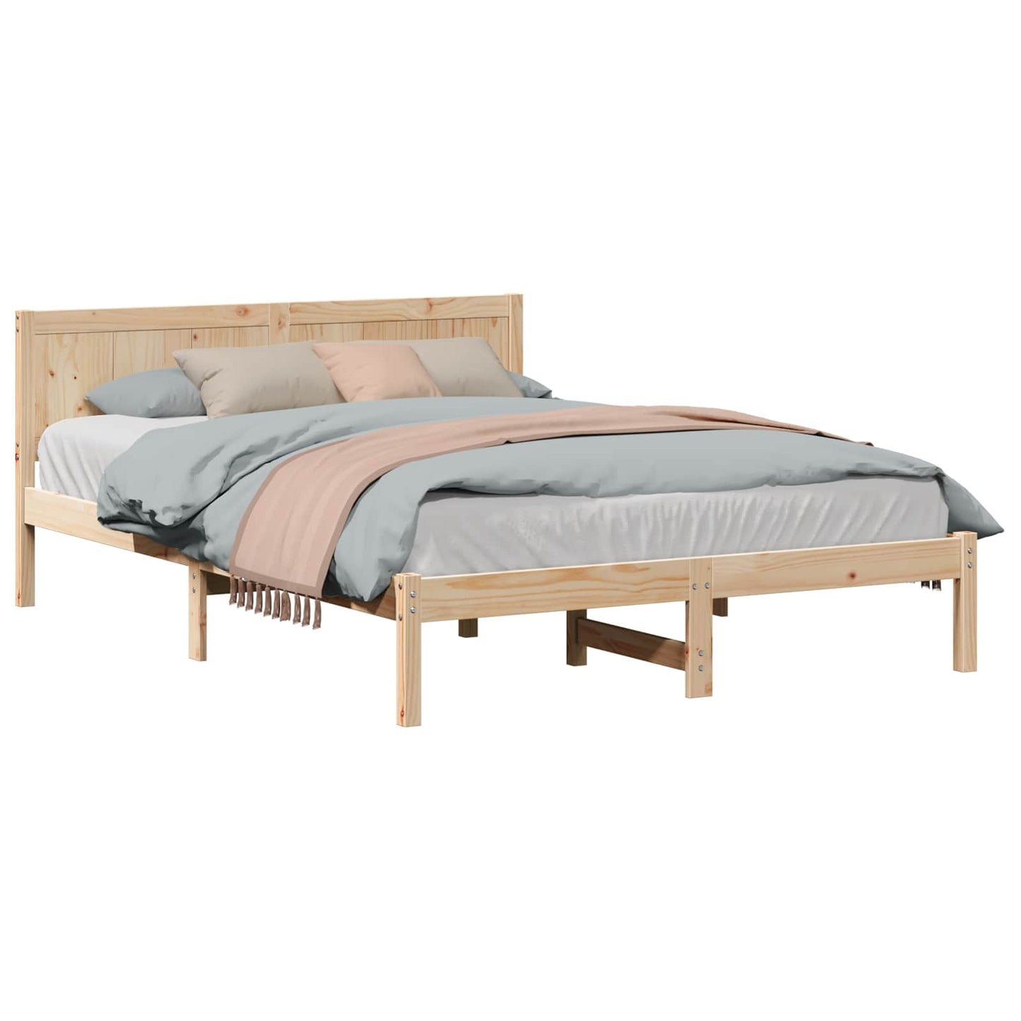 Bed Frame Brown 160 x 200 cm Solid Pine wood