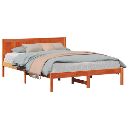 Bed Frame Brown 140 x 200 cm Solid Pine wood