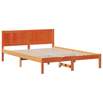 Bed Frame Brown 140 x 200 cm Solid Pine wood