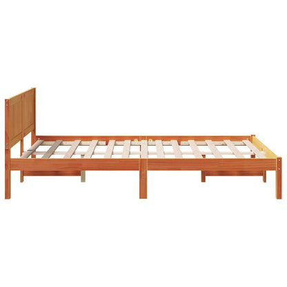 Bed Frame Brown 120 x 190 cm Solid Pine wood