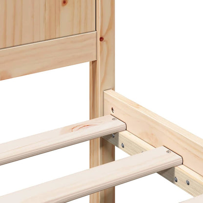 Bed Frame Brown 90 x 200 cm Solid Pine wood