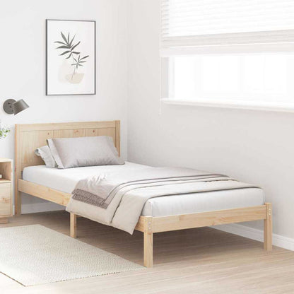Bed Frame Brown 90 x 200 cm Solid Pine wood
