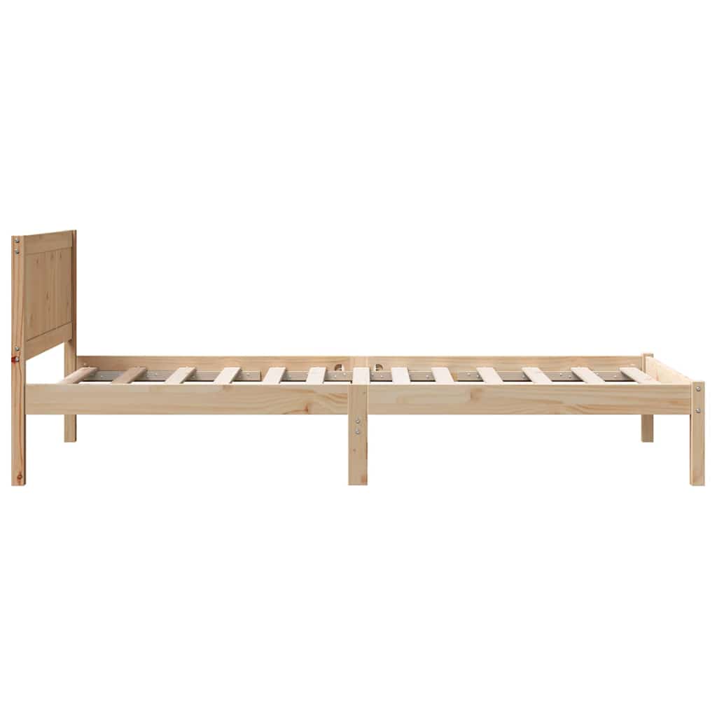 Bed Frame Brown 90 x 200 cm Solid Pine wood