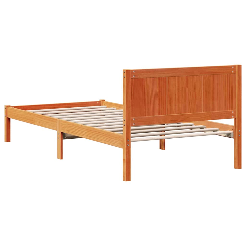 Bed Frame Brown 90 x 200 cm Solid Pine wood