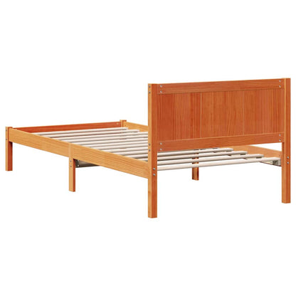 Bed Frame Brown 90 x 200 cm Solid Pine wood