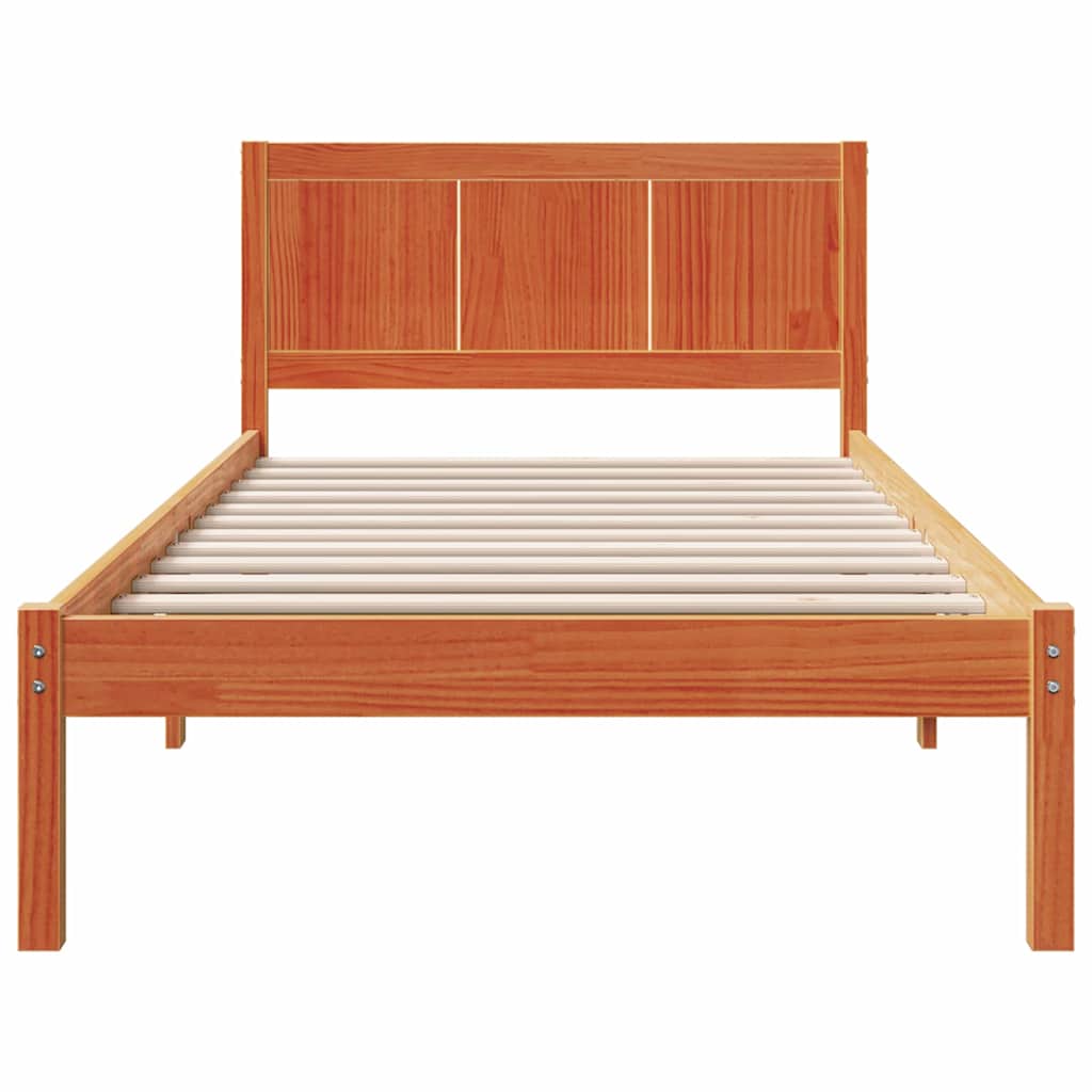 Bed Frame Brown 90 x 200 cm Solid Pine wood