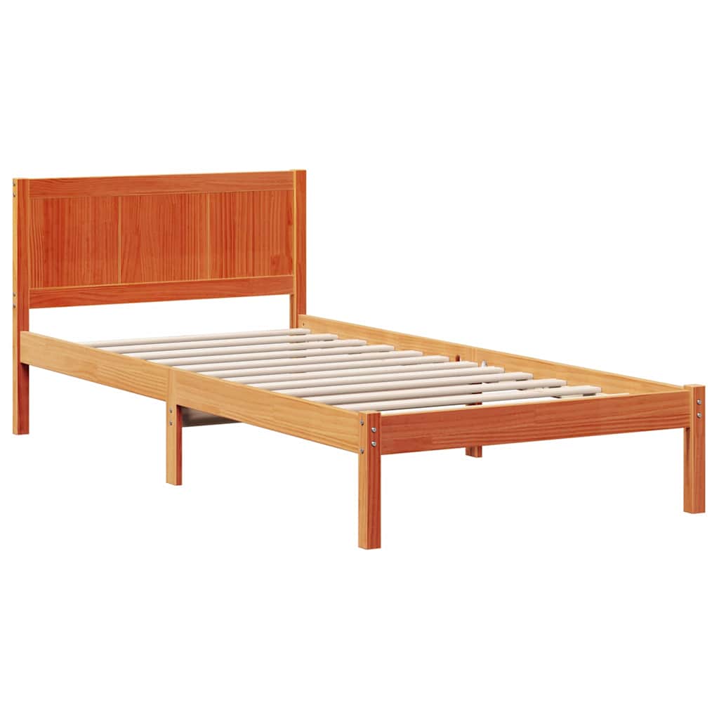 Bed Frame Brown 90 x 190 cm Solid Pine wood