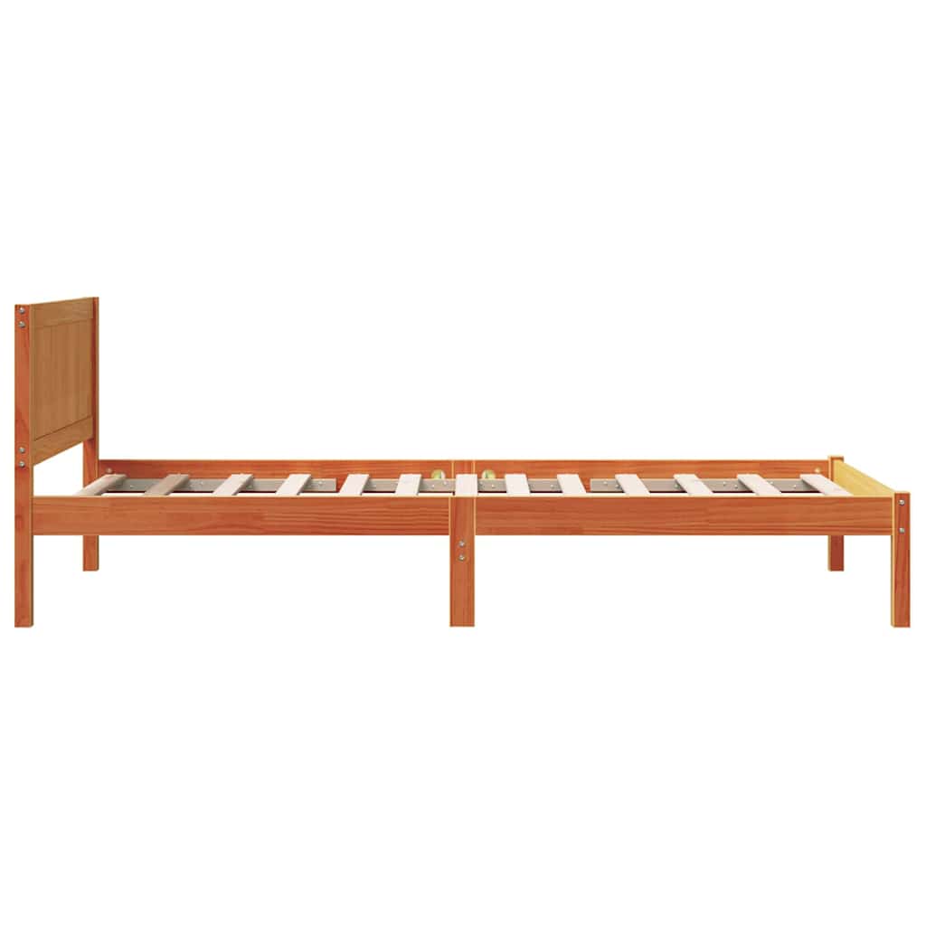 Bed Frame Brown 75 x 190 cm Solid Pine wood