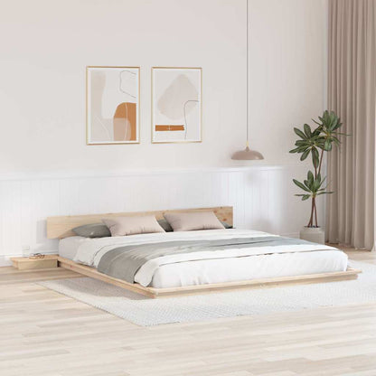 Bed Frame Brown 200 x 200 cm Wood
