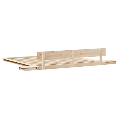 Bed Frame Brown 200 x 200 cm Wood