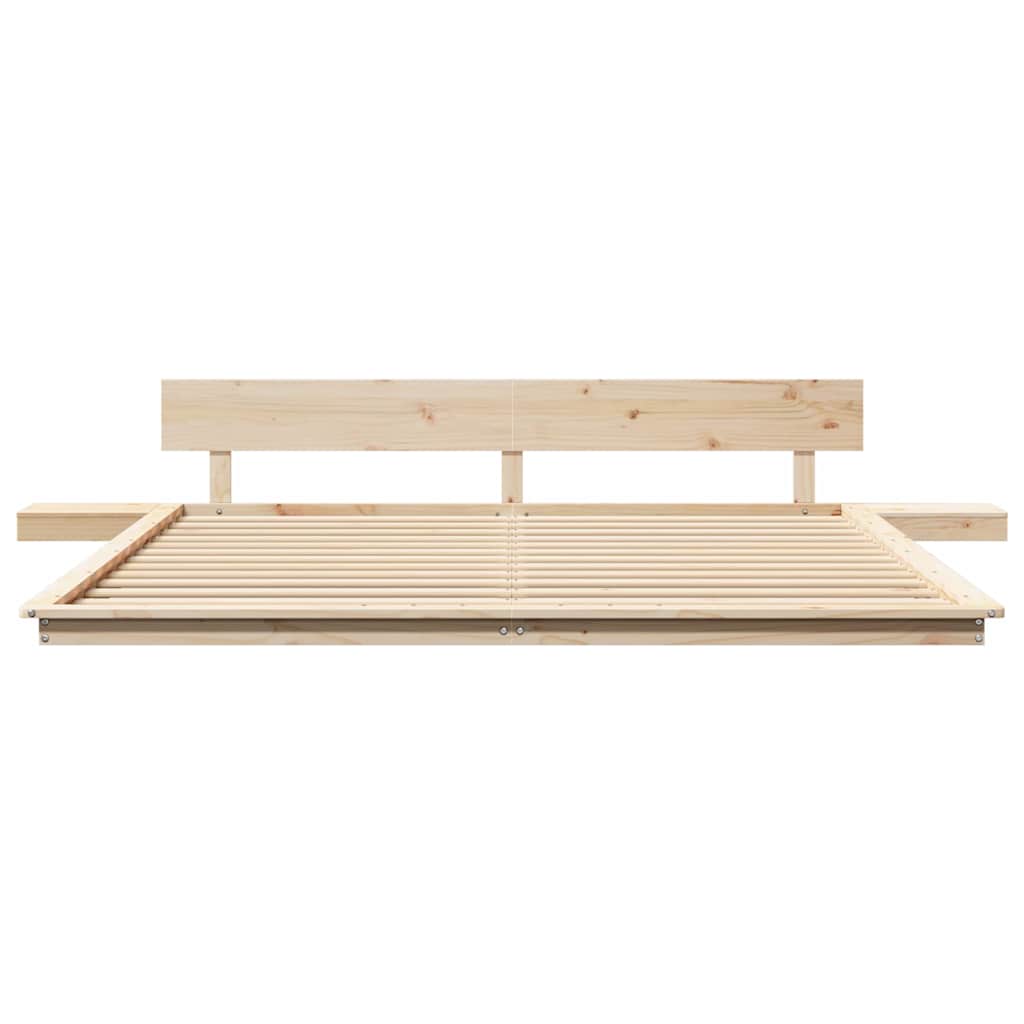 Bed Frame Brown 200 x 200 cm Wood