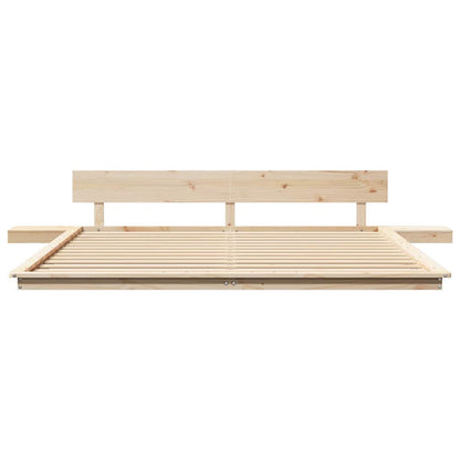 Bed Frame Brown 200 x 200 cm Wood