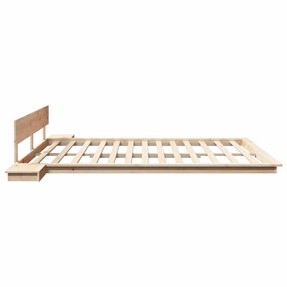 Bed Frame Brown 200 x 200 cm Wood