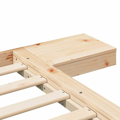 Bed Frame with Headboard with Storage Brown 160 x 200 cm Wood