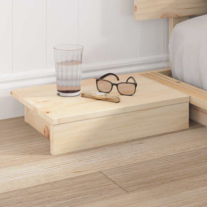 Bed Frame with Headboard with Storage Brown 160 x 200 cm Wood