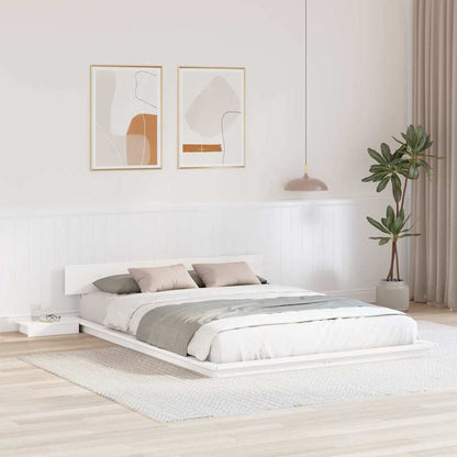 Bed Frame White 150 x 200 cm Wood