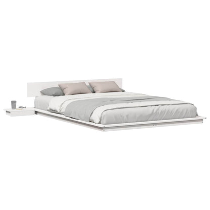 Bed Frame White 150 x 200 cm Wood