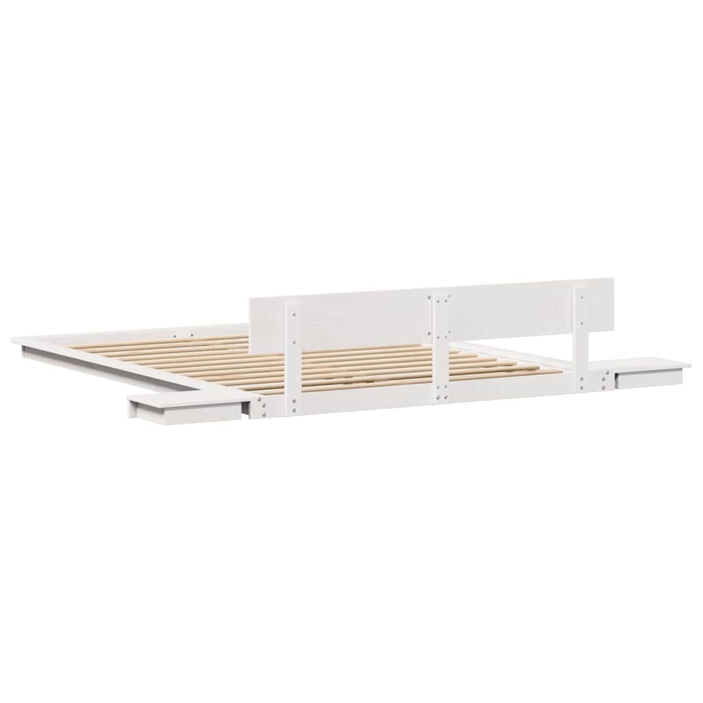 Bed Frame White 150 x 200 cm Wood
