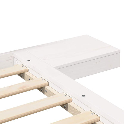 Bed Frame White 140 x 200 cm Wood