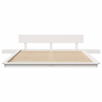 Bed Frame White 140 x 200 cm Wood
