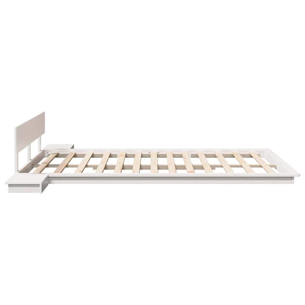 Bed Frame White 140 x 200 cm Wood