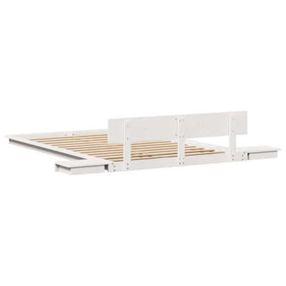 Bed Frame White 120 x 200 cm Wood