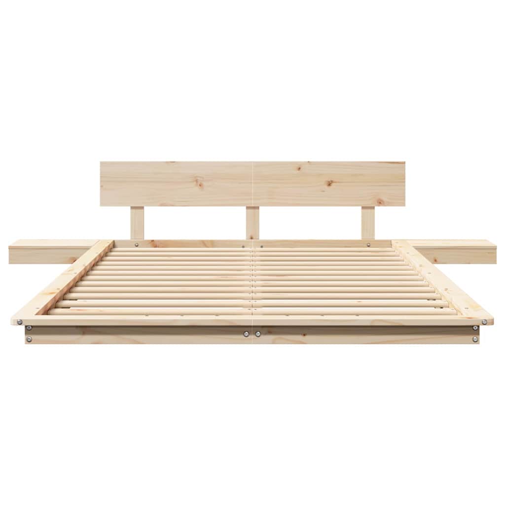 Bed Frame Brown 135 x 190 cm Wood