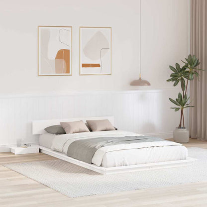 Bed Frame White 120 x 190 cm Wood