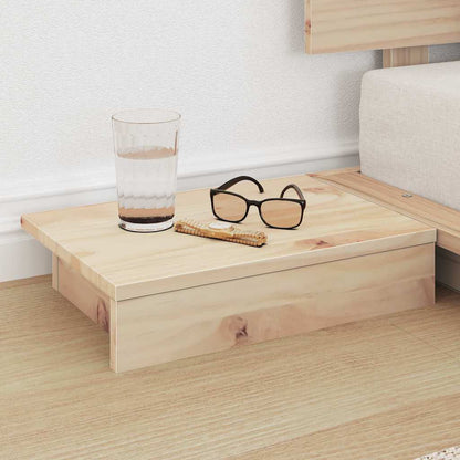 Bed Frame with Headboard with Storage Brown 90 x 200 cm Wood