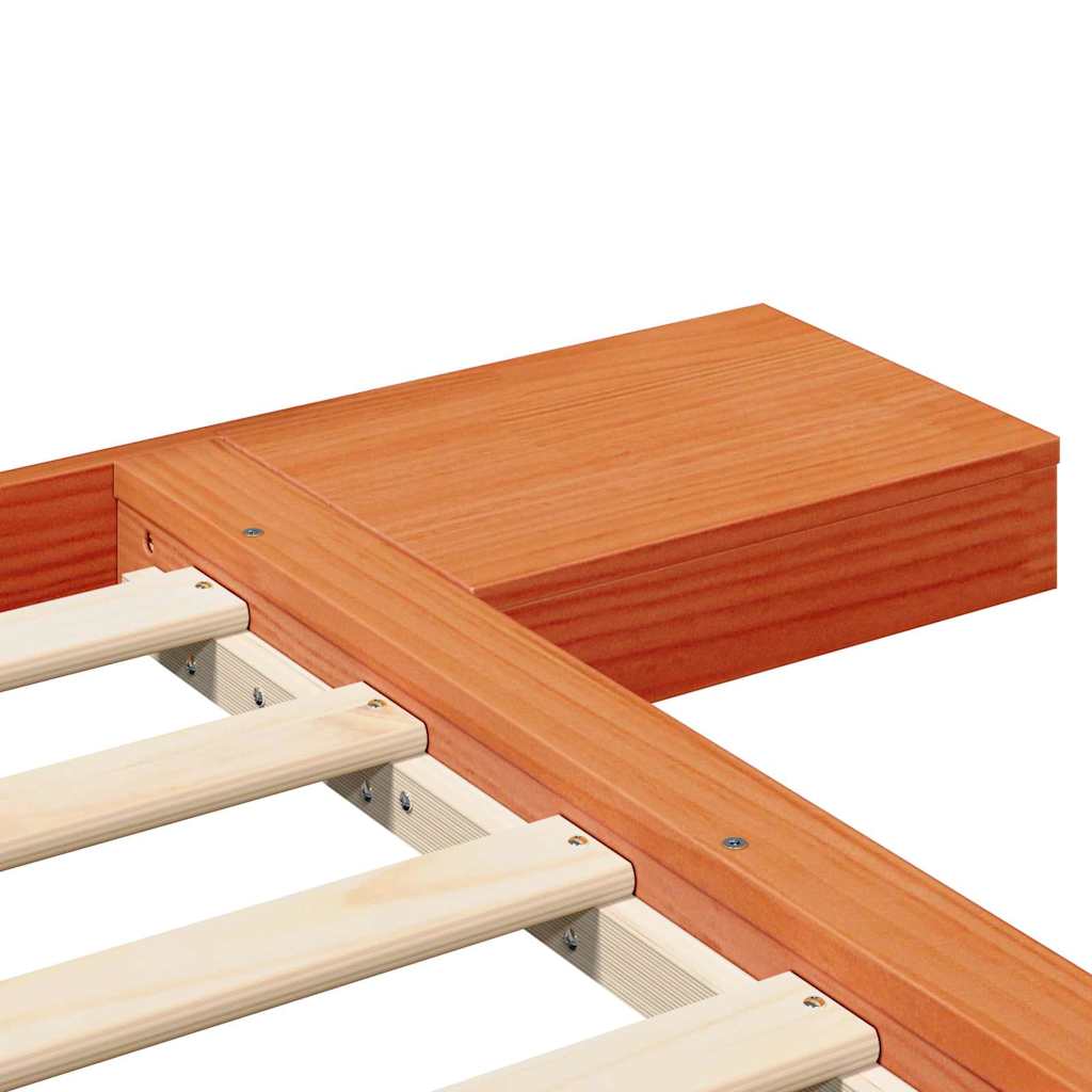 Bed Frame Brown 90 x 200 cm Wood