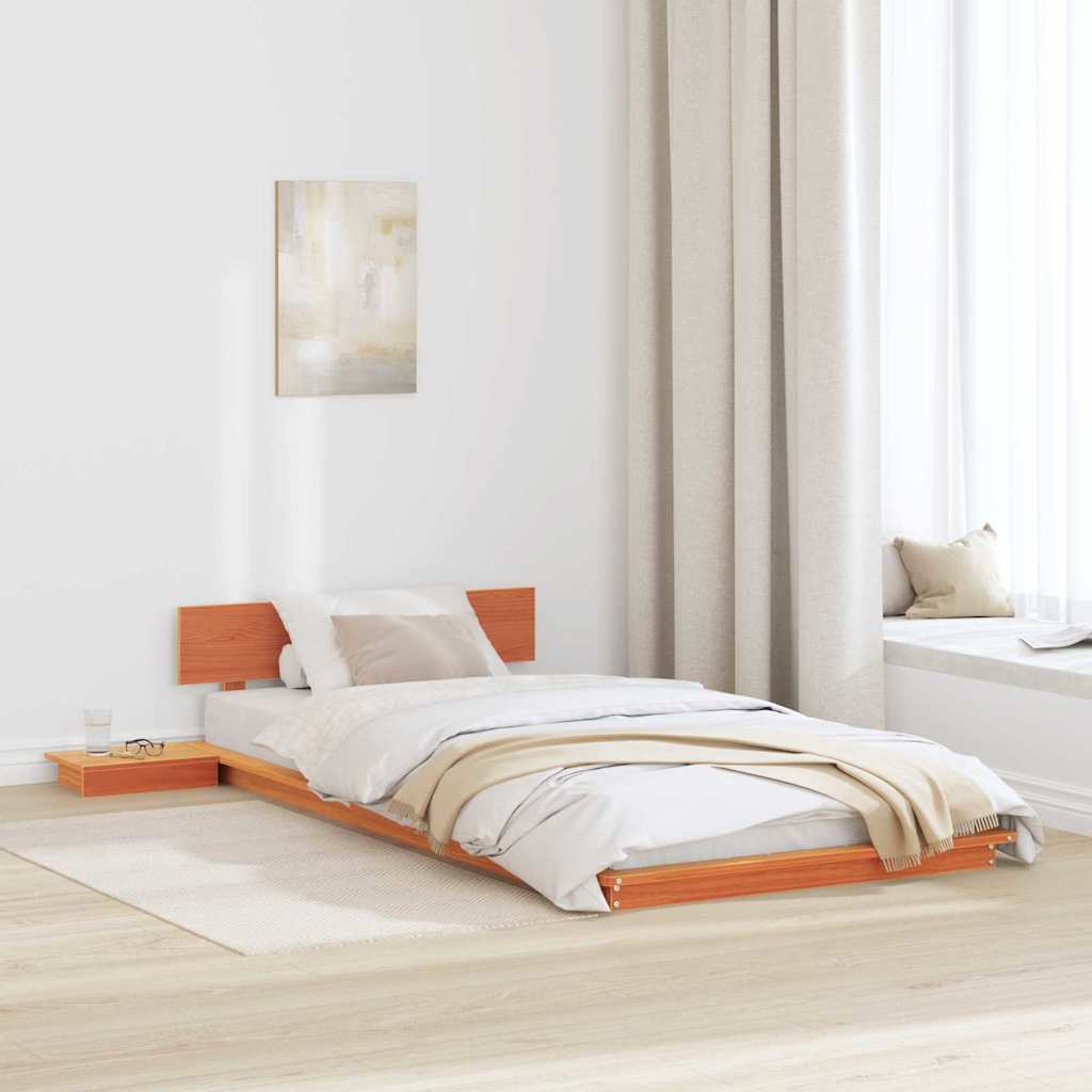 Bed Frame Brown 90 x 200 cm Wood