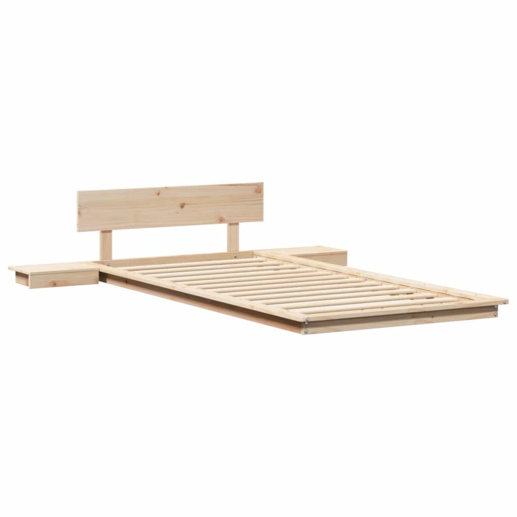 Bed Frame Brown 90 x 190 cm Wood