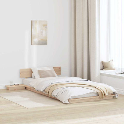 Bed Frame Brown 75 x 190 cm Wood