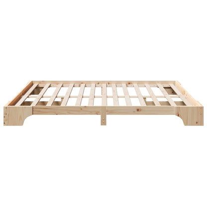 Bed Frame Natural 180 x 200 cm Solid Pine Wood