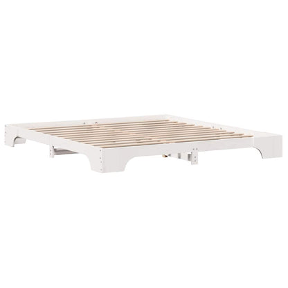 Bed Frame White 180 x 200 cm Solid Pine Wood