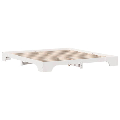 Bed Frame White 180 x 200 cm Solid Pine Wood